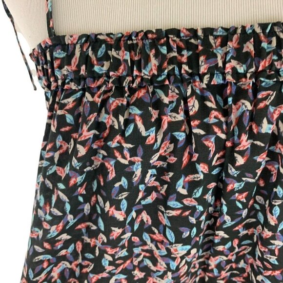 Elan Women's S Small A-Line Babydoll Mini Dress Floral Print Raw Hem Adjustable - Picture 4 of 10